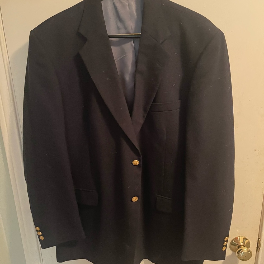 Stafford Navy Blazer with gold buttons